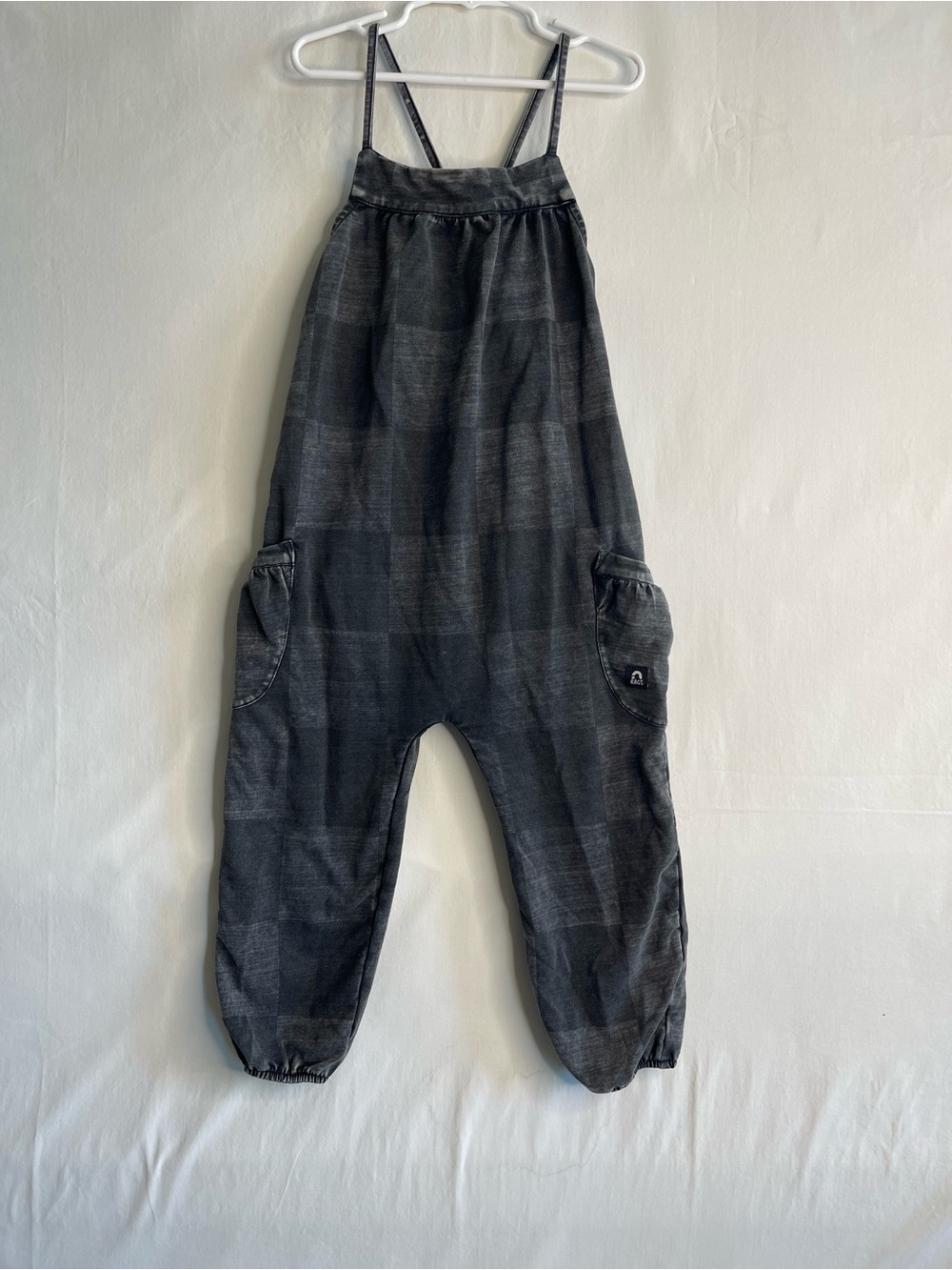 Rags to Raches Dark Gray Plaid Harem One-Piece